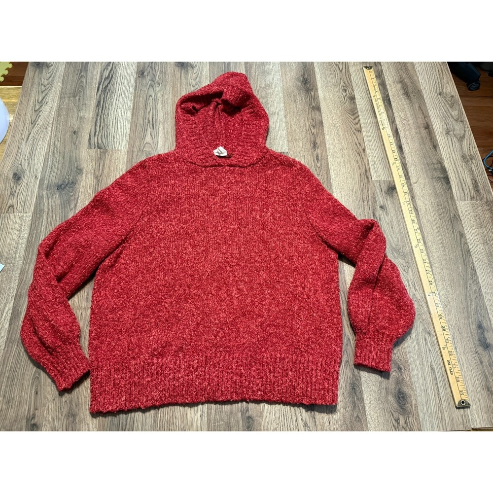Herizon Sweatshirt Women's Size Small Red, Pullover, Long Sleeve, w/ Hoodie